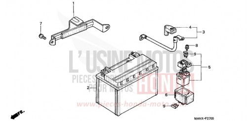 GARDE-BOUE ARRIERE NX650X de 1999